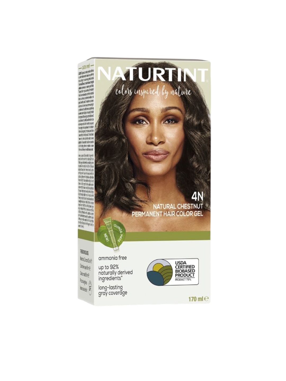 

Naturtint Pure Grey Coverage Permanent Hair Color- 170 ml- 4N Natural Chestnut, Brown