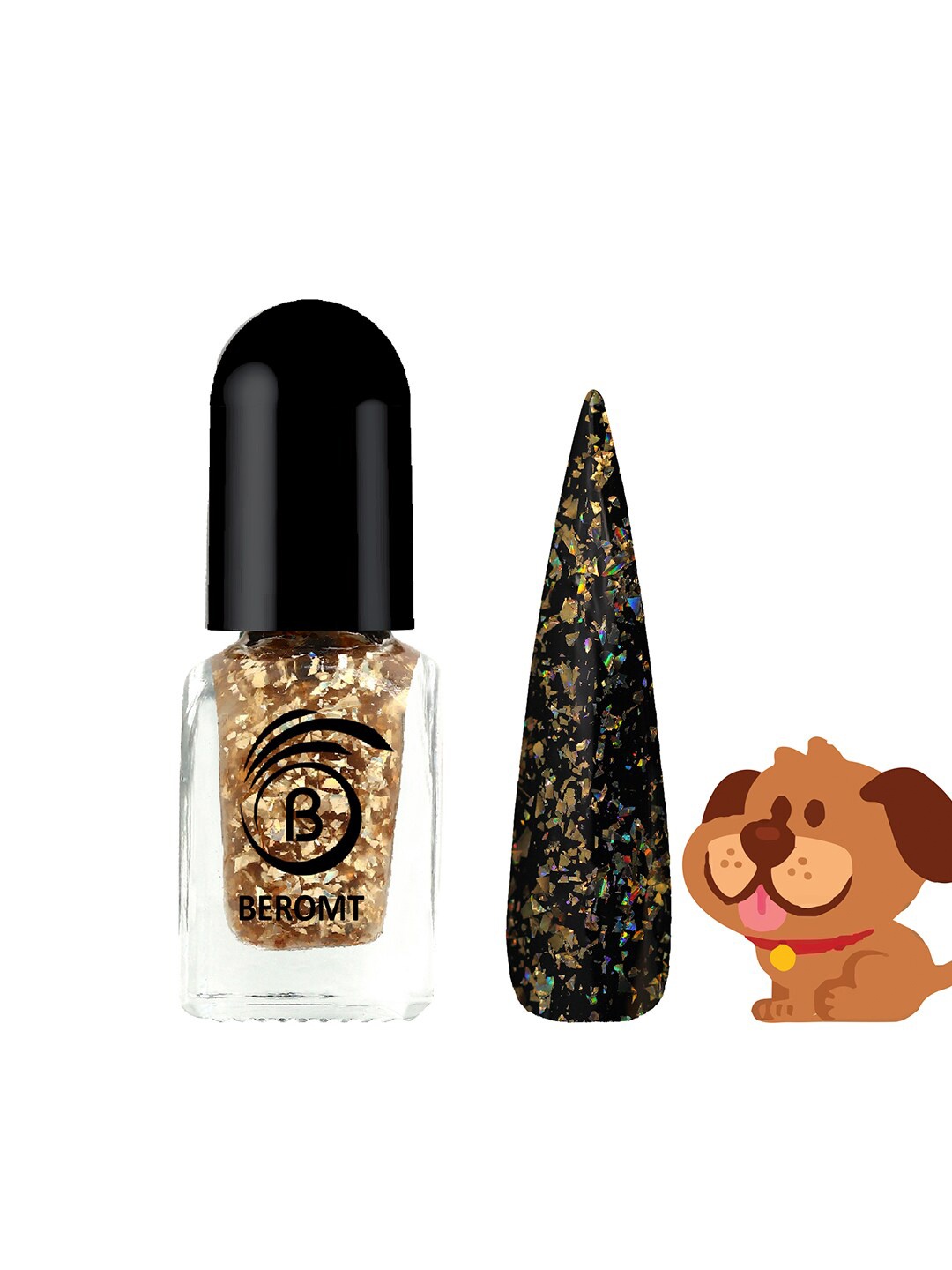

BEROMT Ultra Holo Chunky Bomb Gel Finish Effect Nail Polish 1.5ml - Million Dreams 210, Copper
