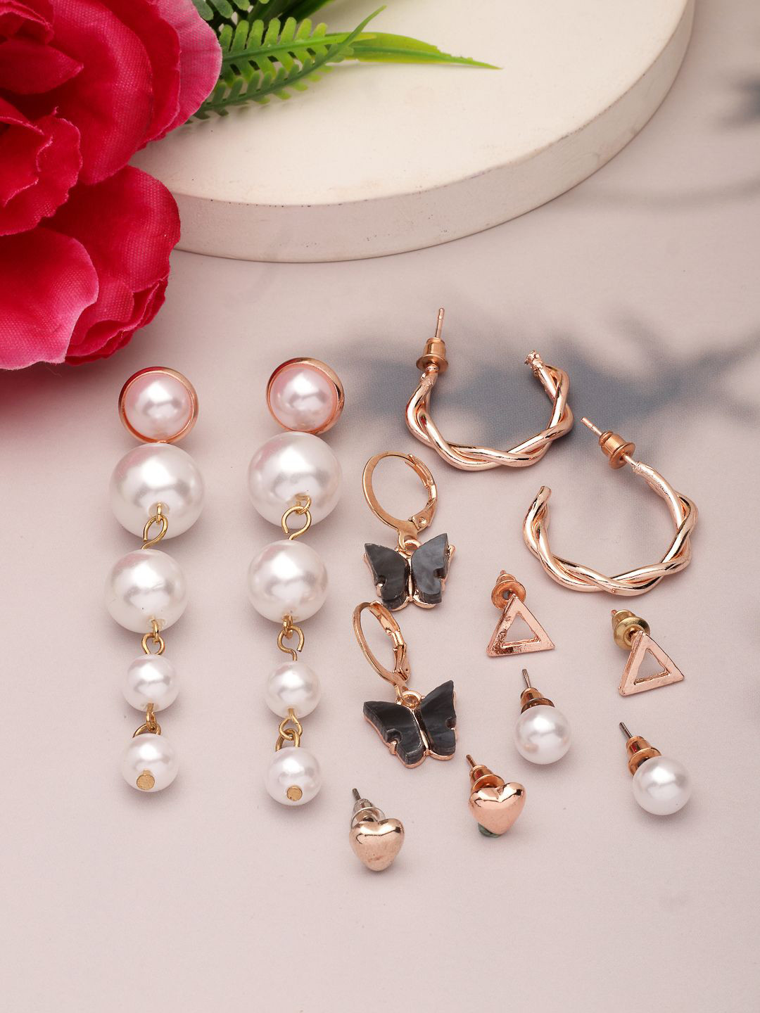 

NVR Contemporary Drop Earrings, Gold