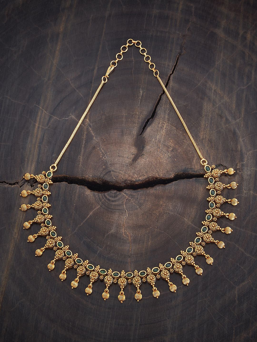 

Kushal's Fashion Jewellery Copper Gold-Plated Antique Necklace