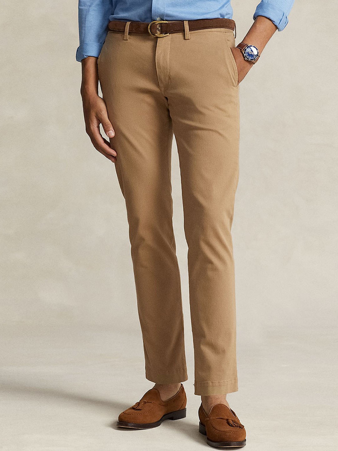 

Polo Ralph Lauren Men Slim Fit Textured Trousers, Beige