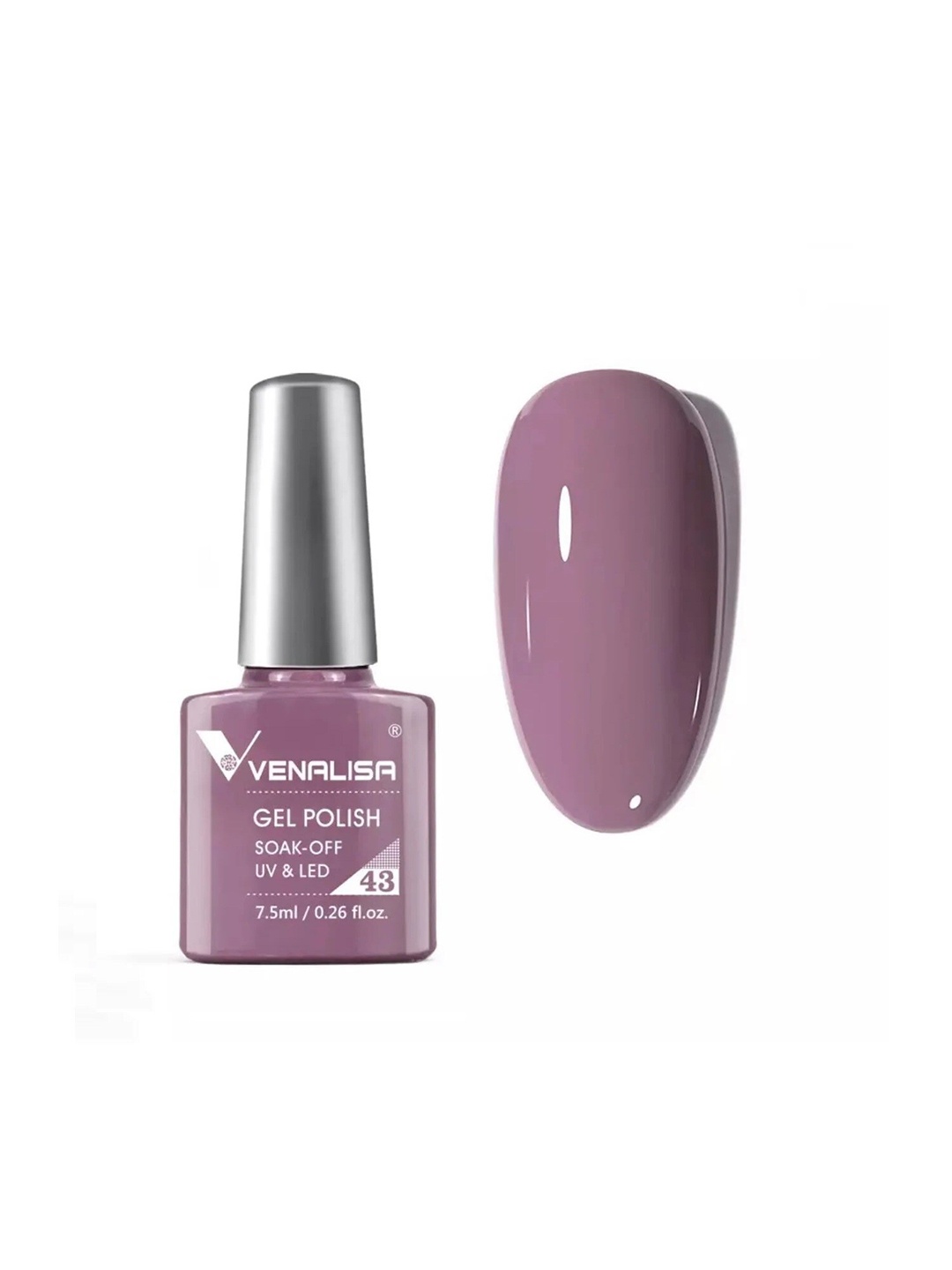 

VENALISA Soak-Off UV LED Long-Wearing Gel Nail Polish - Shade 43, Mauve