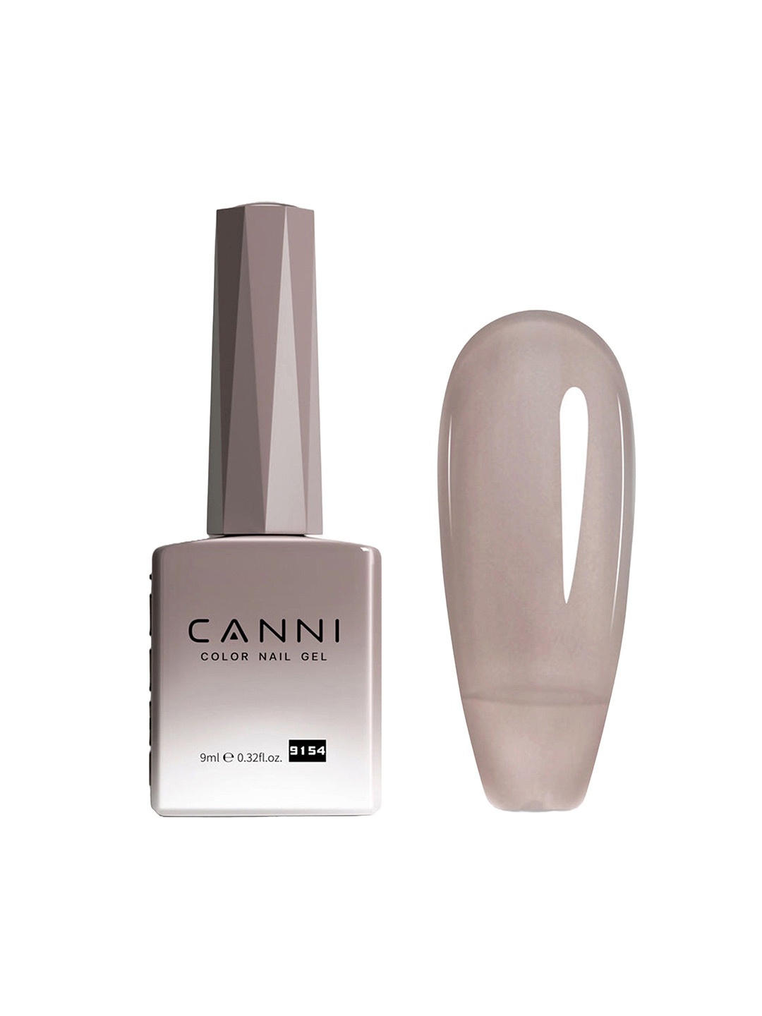 

CANNI Hema Free UV Jelly Color Gel Nail Polish - 9 ml - 9154, Grey