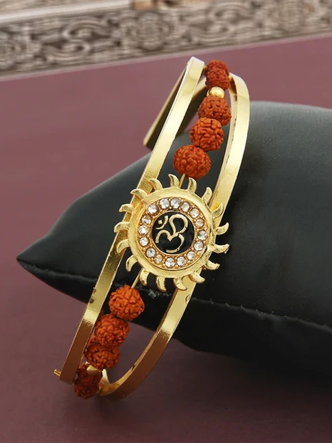

RUHI COLLECTION Unisex Gold-Plated Cuff Bracelet