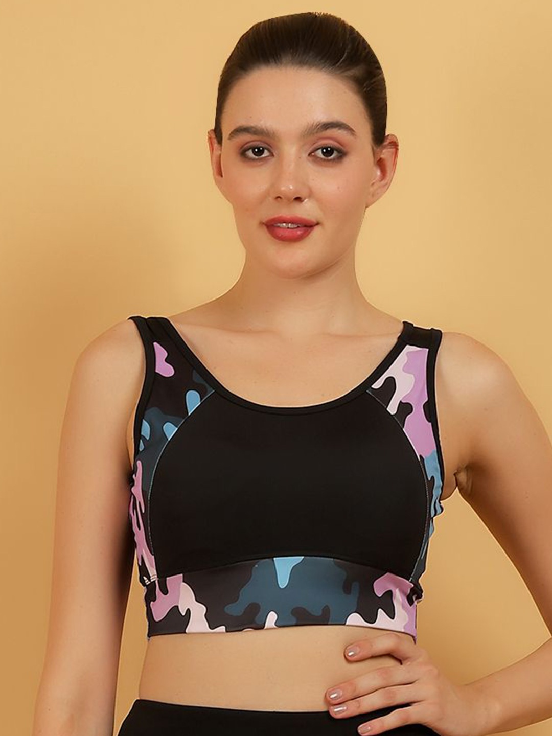 

N-Gal Colourblocked Bra Full Coverage, Black