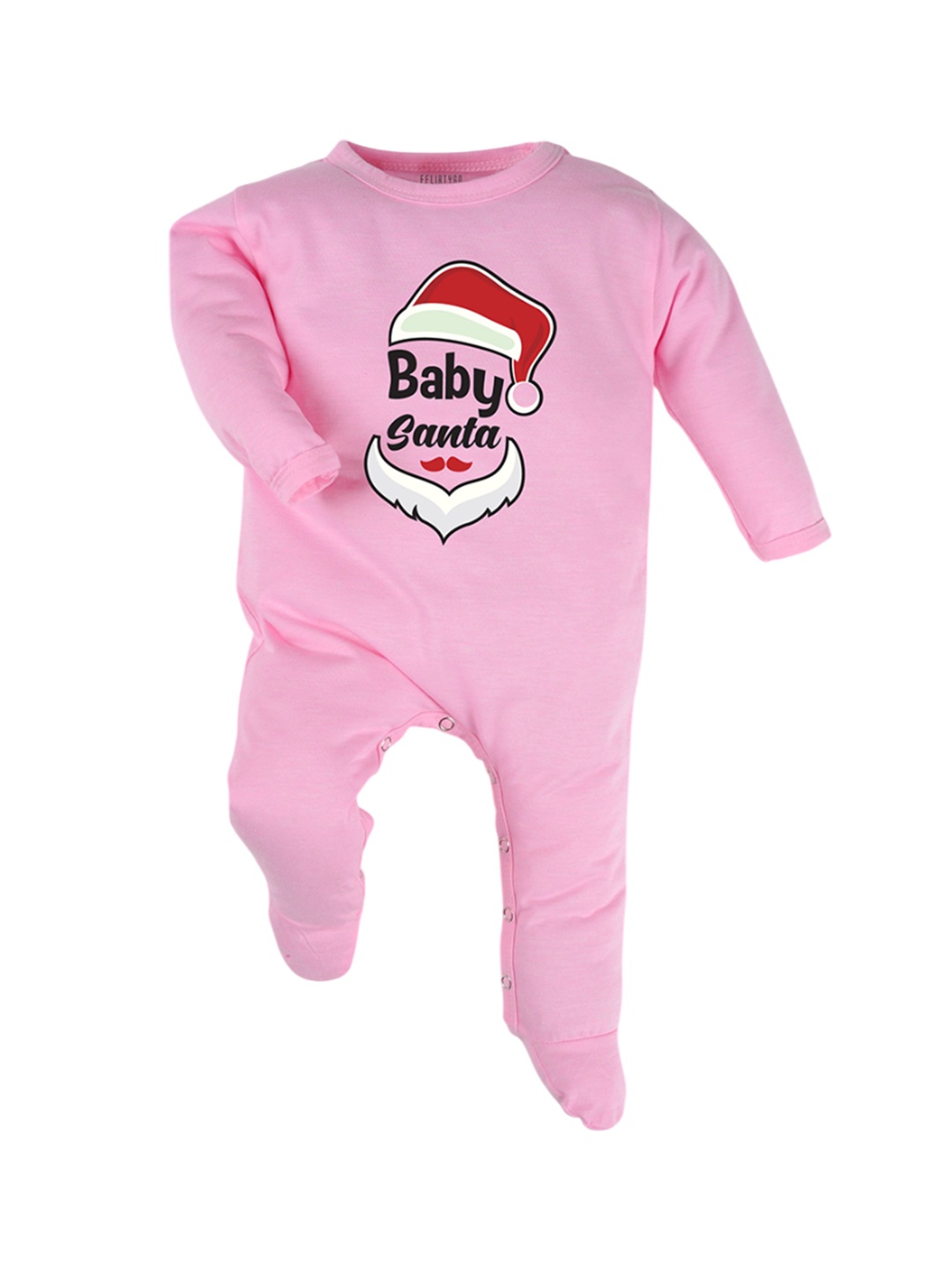 

FFLIRTYGO Kids Printed Cotton Sleepsuit, Pink