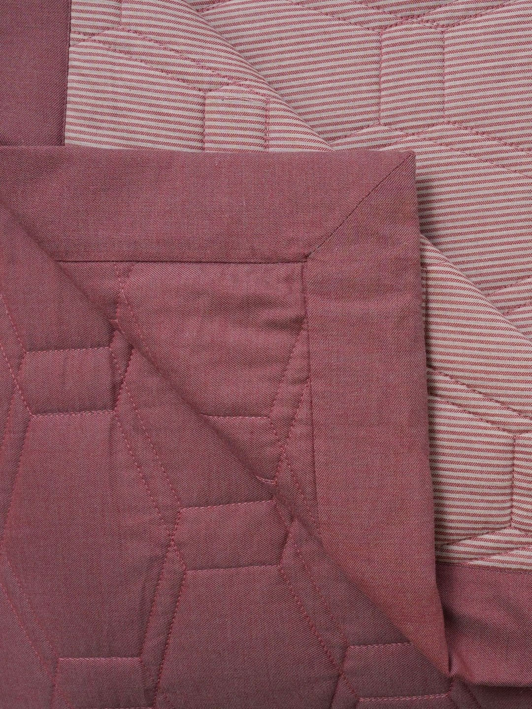 

MASPAR Cotsmere Pink Stripe Red 110 GSM Cotton Single Bed Quilts