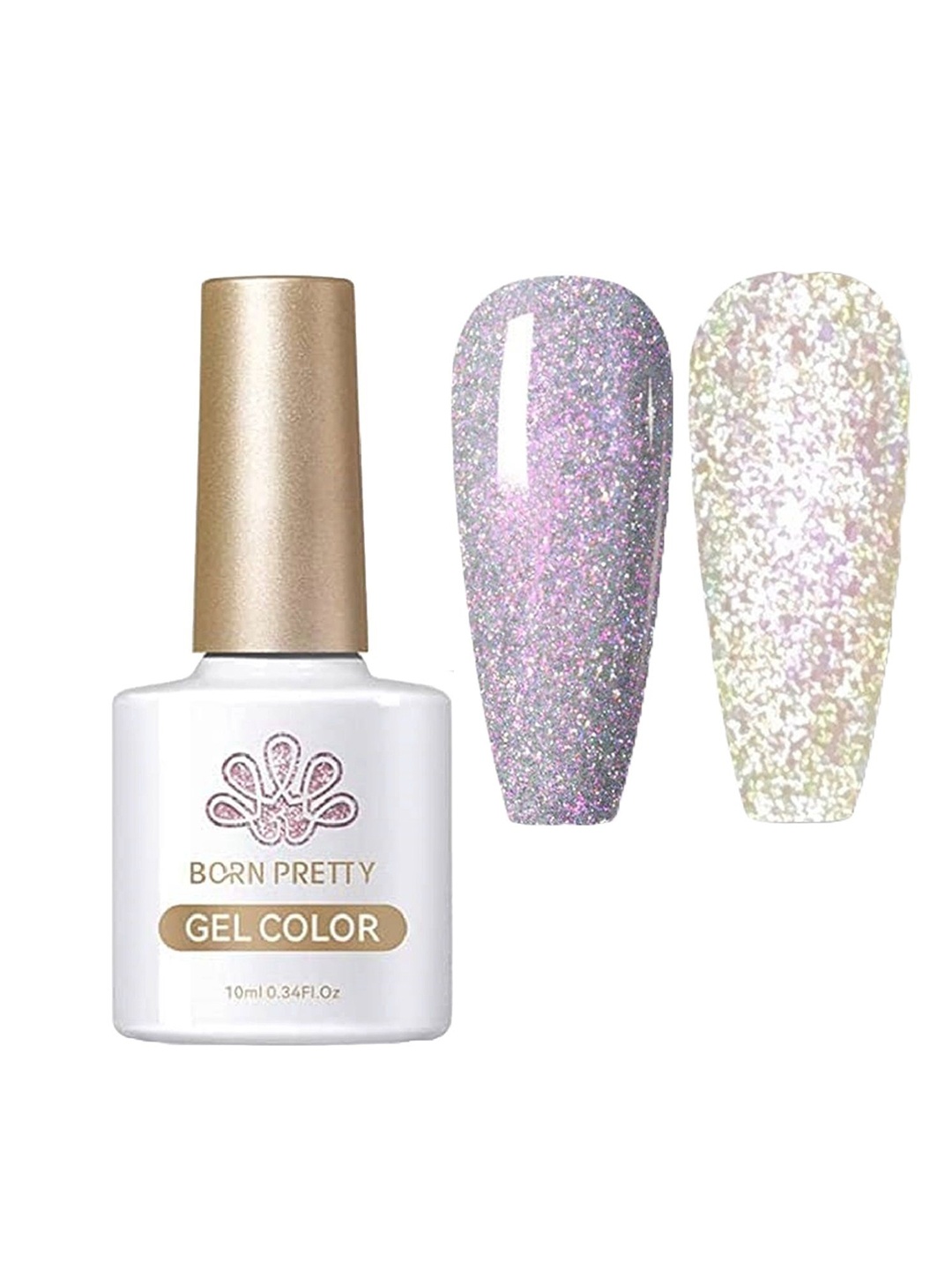 

BORN PRETTY Reflective Glitter Gel Nail Polish - 10 ml - FBS 02, Purple