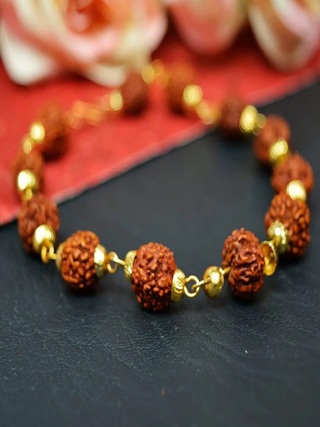 

RUHI COLLECTION Unisex Hand Painted Gold-Plated Multistrand Bracelet