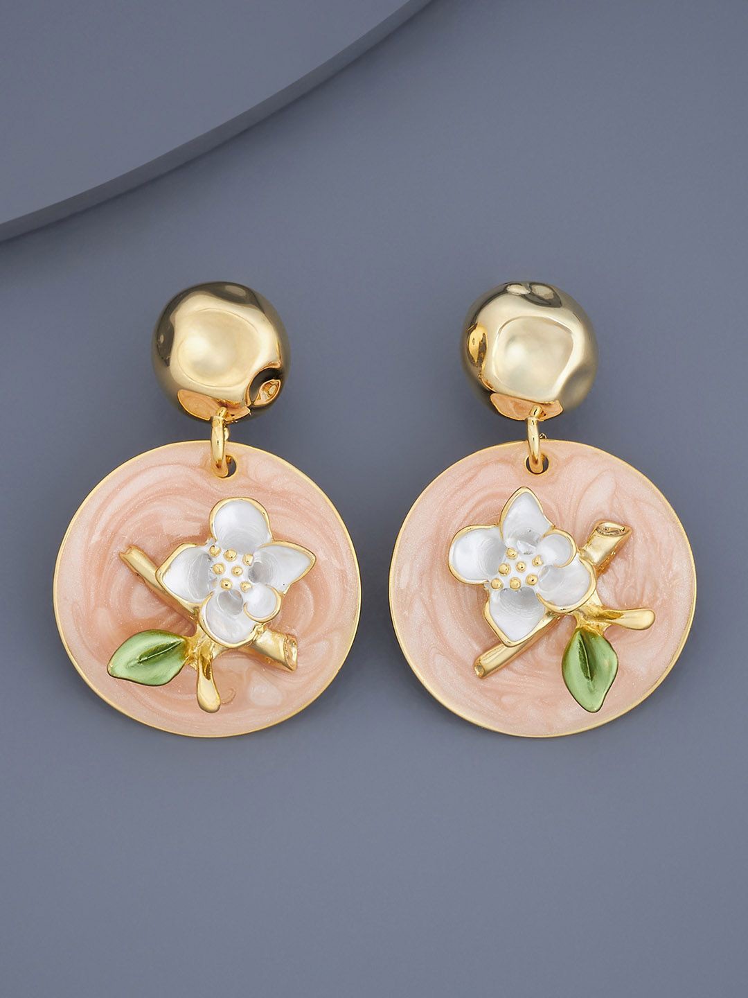 

Kushal's Fashion Jewellery Classic Drop Earrings, Peach