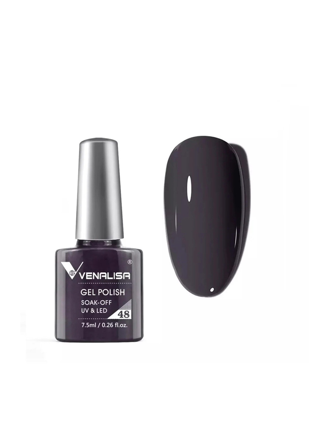 

VENALISA Soak-Off UV & LED Gel Nail Polish - Shade 48, Black