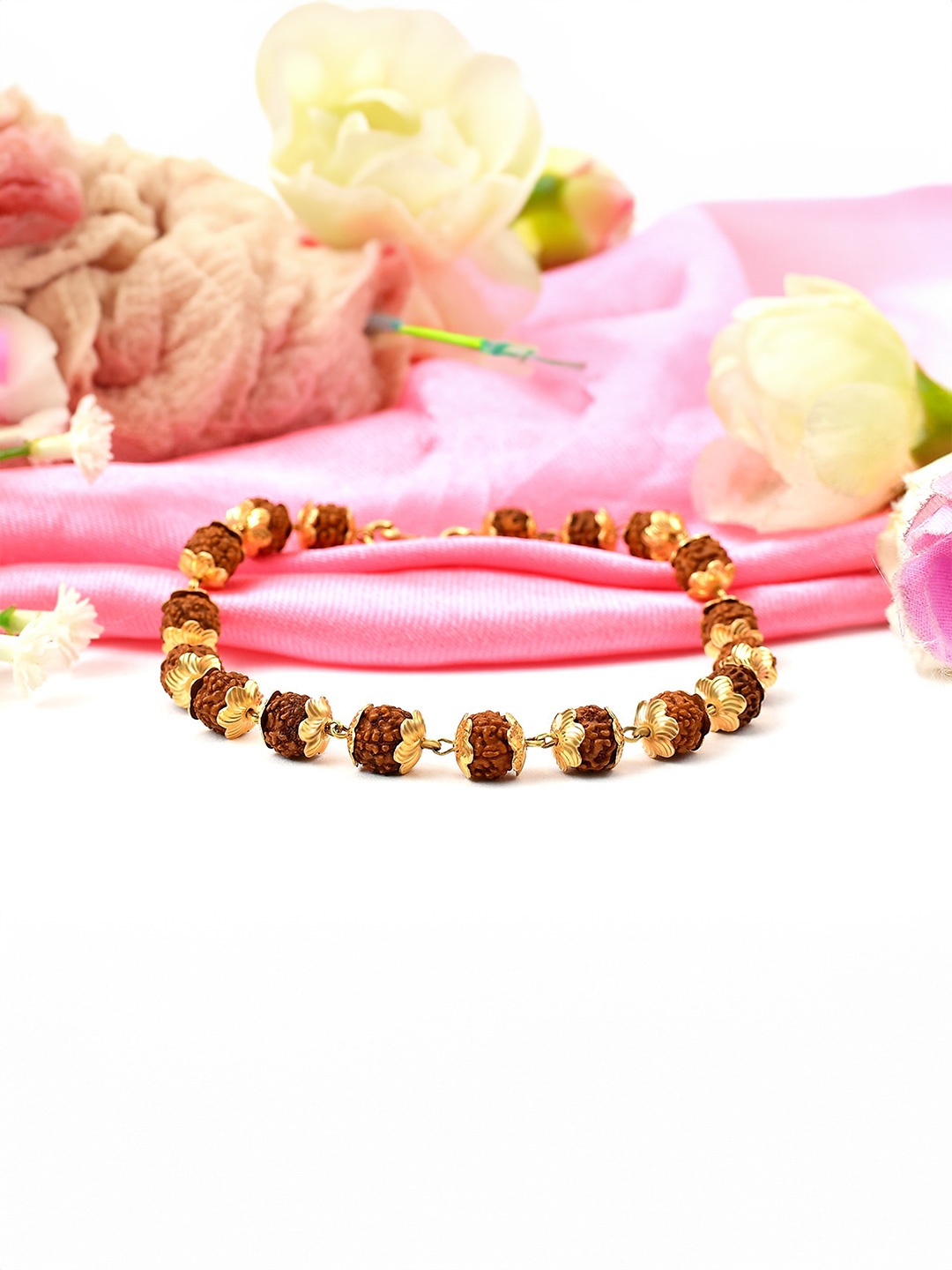 

RUHI COLLECTION Unisex Hand Painted Gold-Plated Multistrand Bracelet