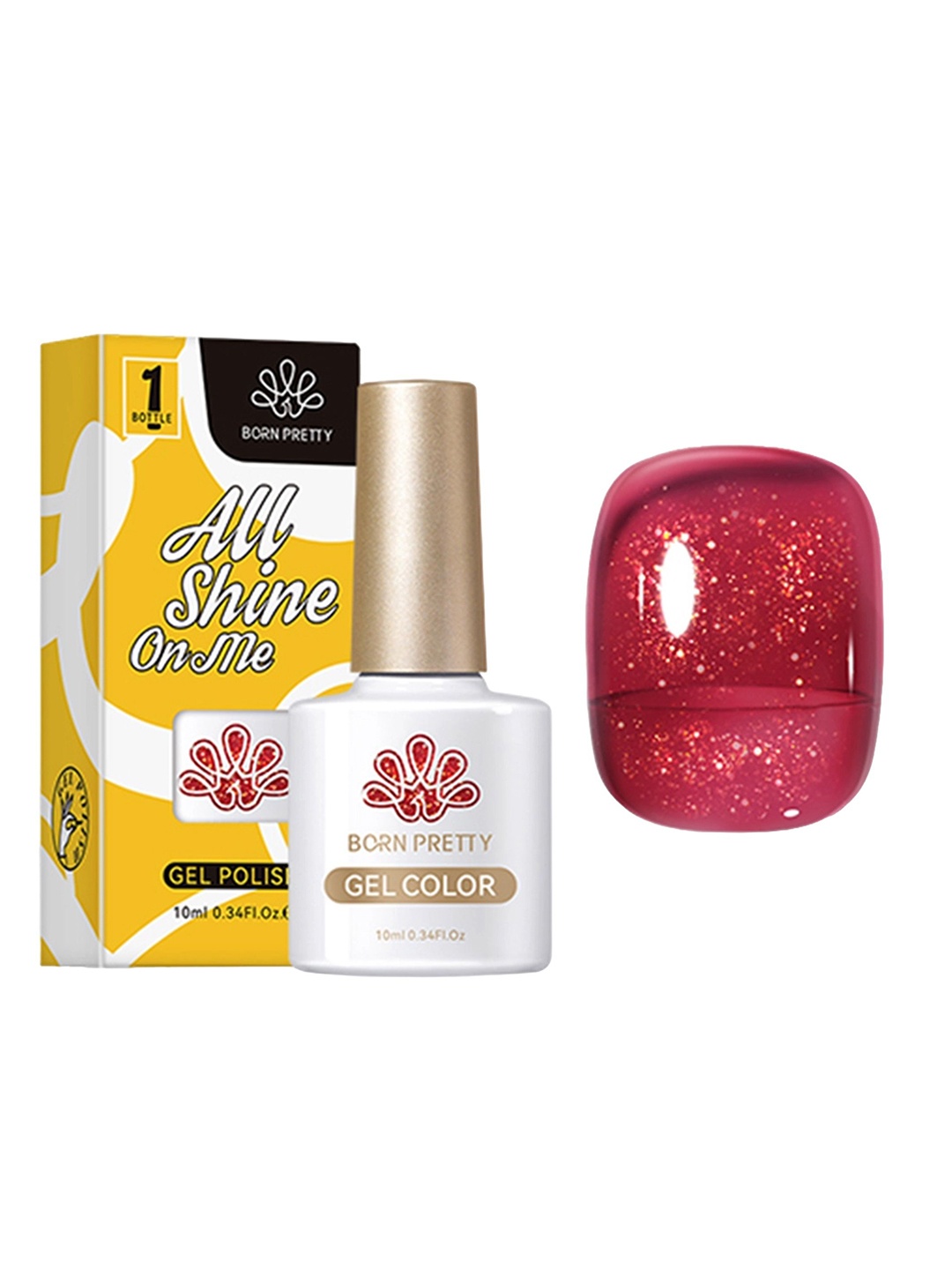 

BORN PRETTY Gel Color Nail Polish- 10 ml - Shade - JN74, Red