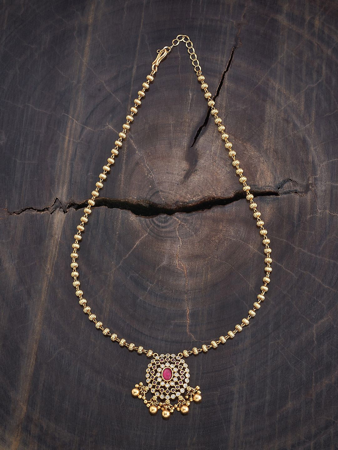 

Kushal's Fashion Jewellery Copper Gold-Plated Antique Necklace