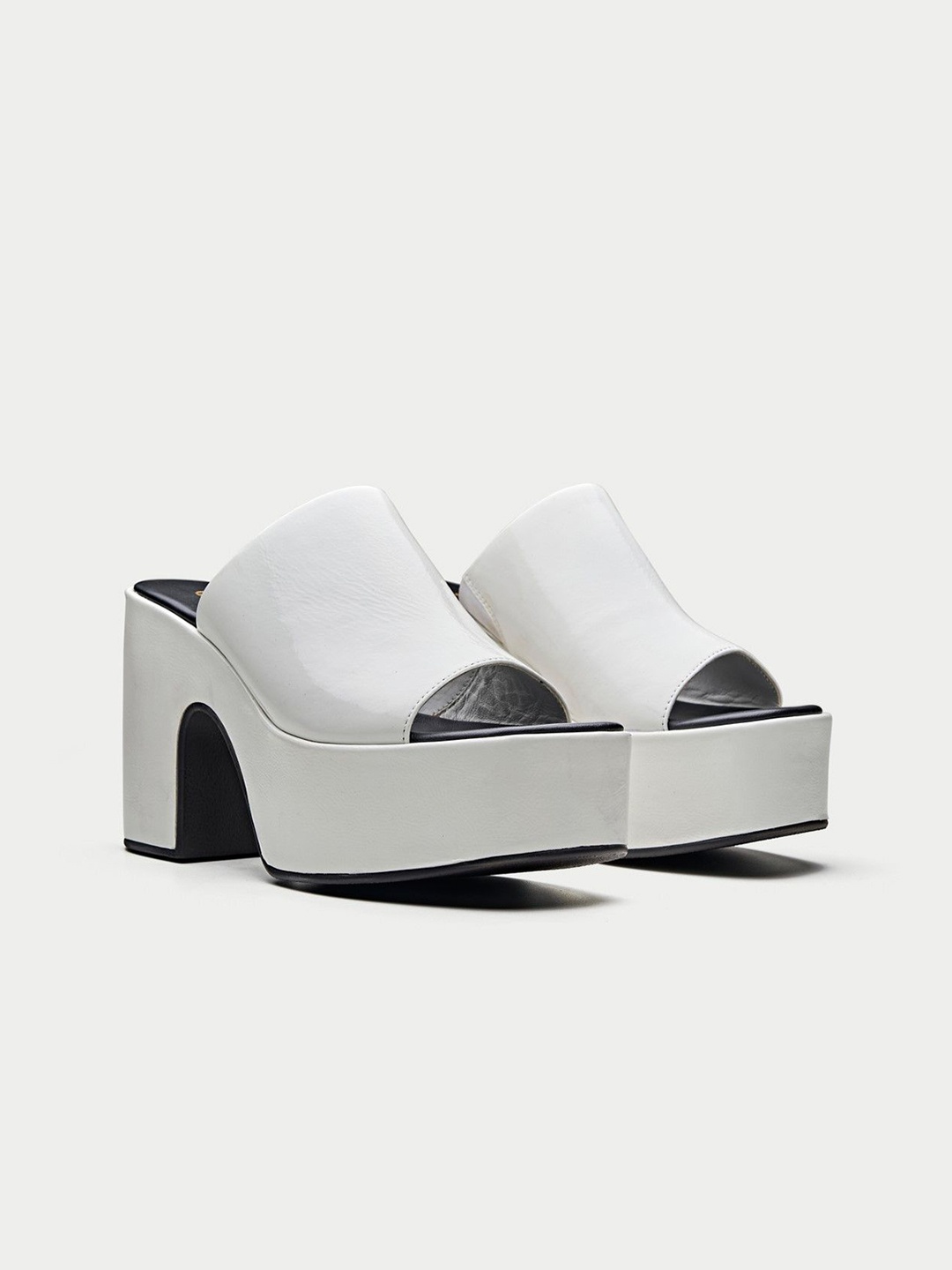 

Oroh Leather Party Platform Sandals, White