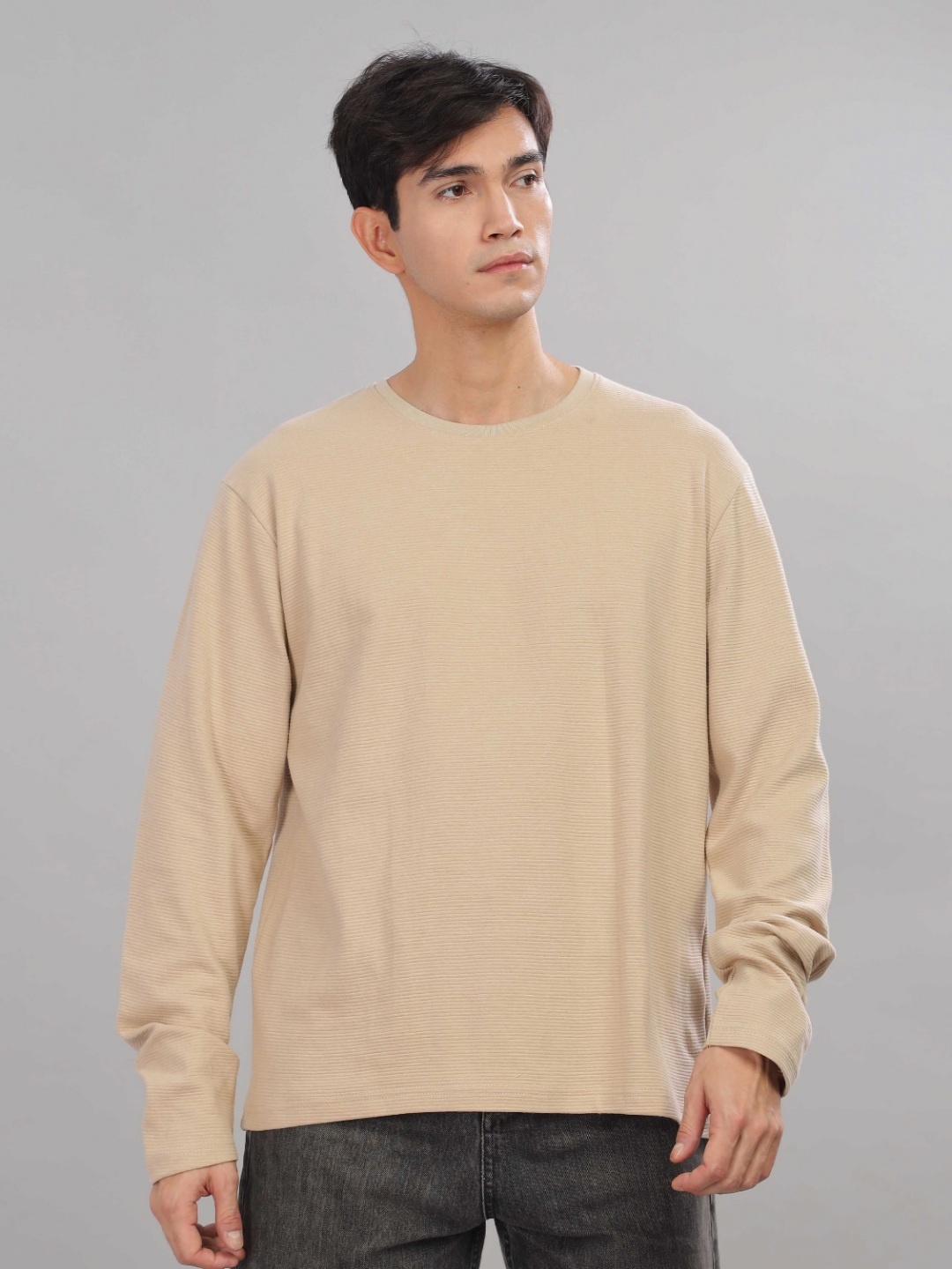 

TOMHIDDLE Men Raw Edge T-shirt, Cream
