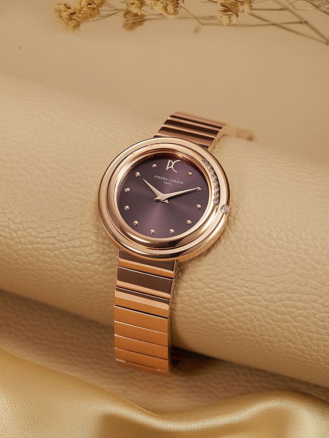 

pierre cardin Women Dial & Stainless Steel Straps Analogue Multi Function Watch CF.1010.MR, Purple