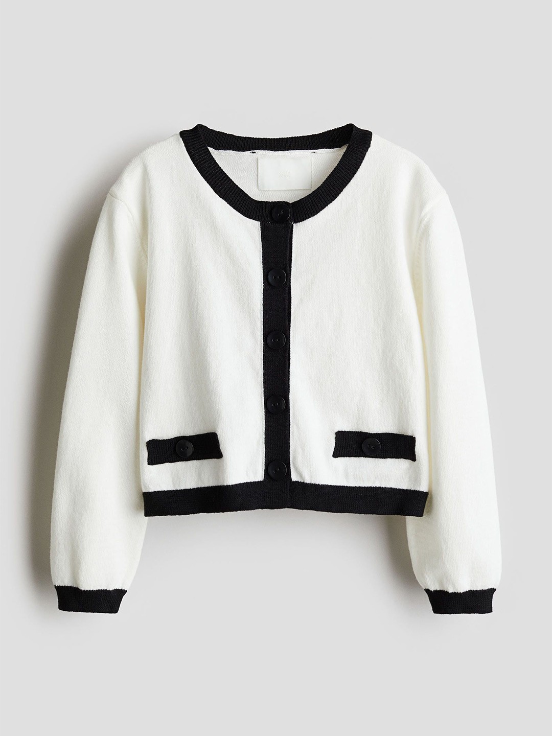 

H&M Girls Cotton Cardigan, White