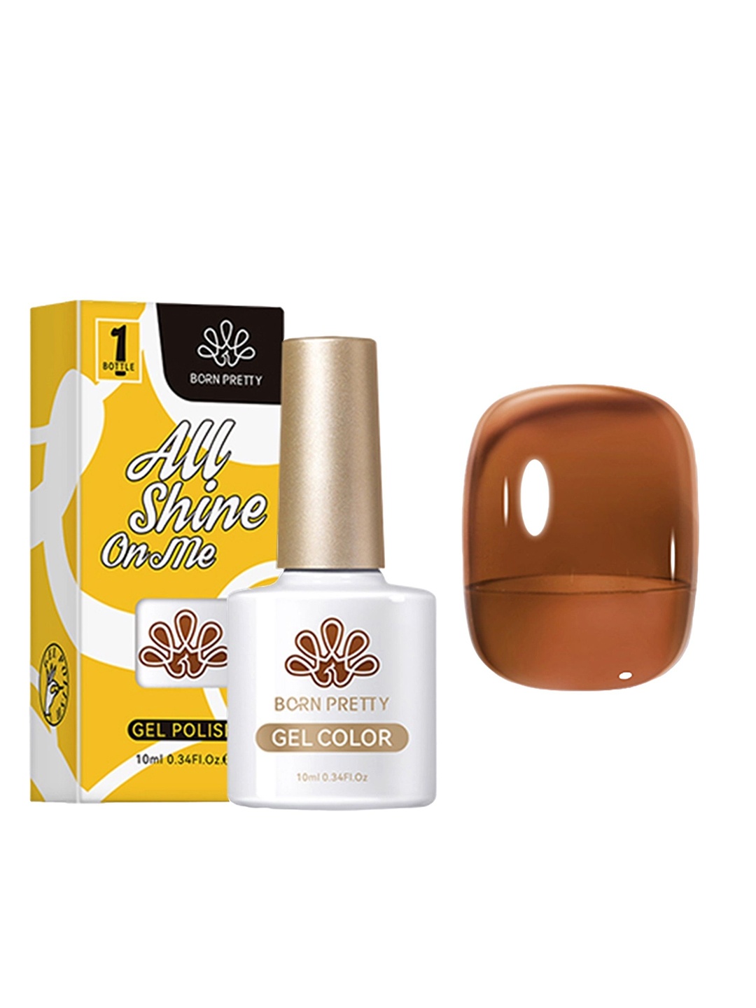 

BORN PRETTY All Shine On Me Glitter Gel Nail Polish - 10 ml - JN67, Brown