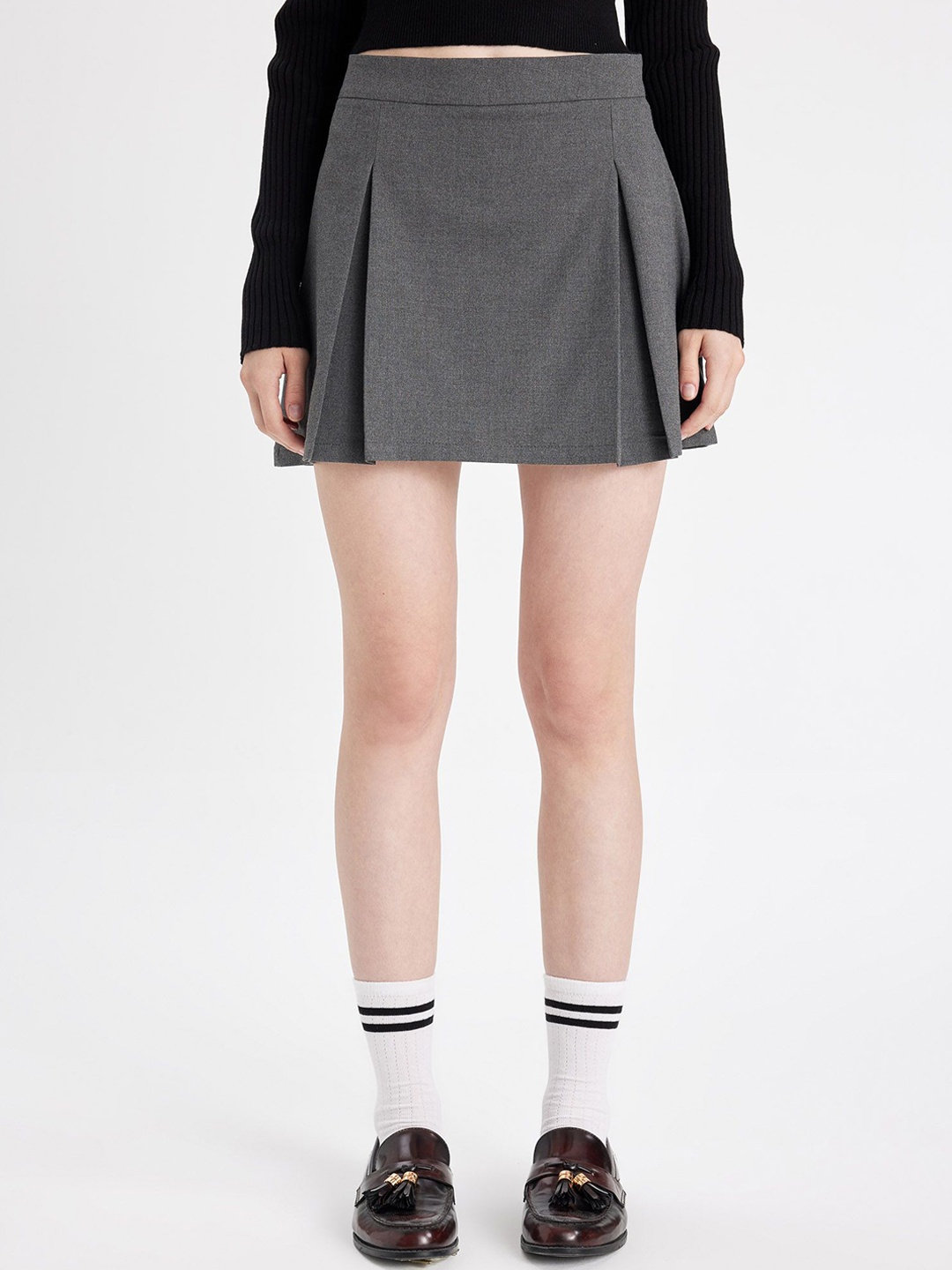 

DeFacto A-Line Mini Skirt, Grey