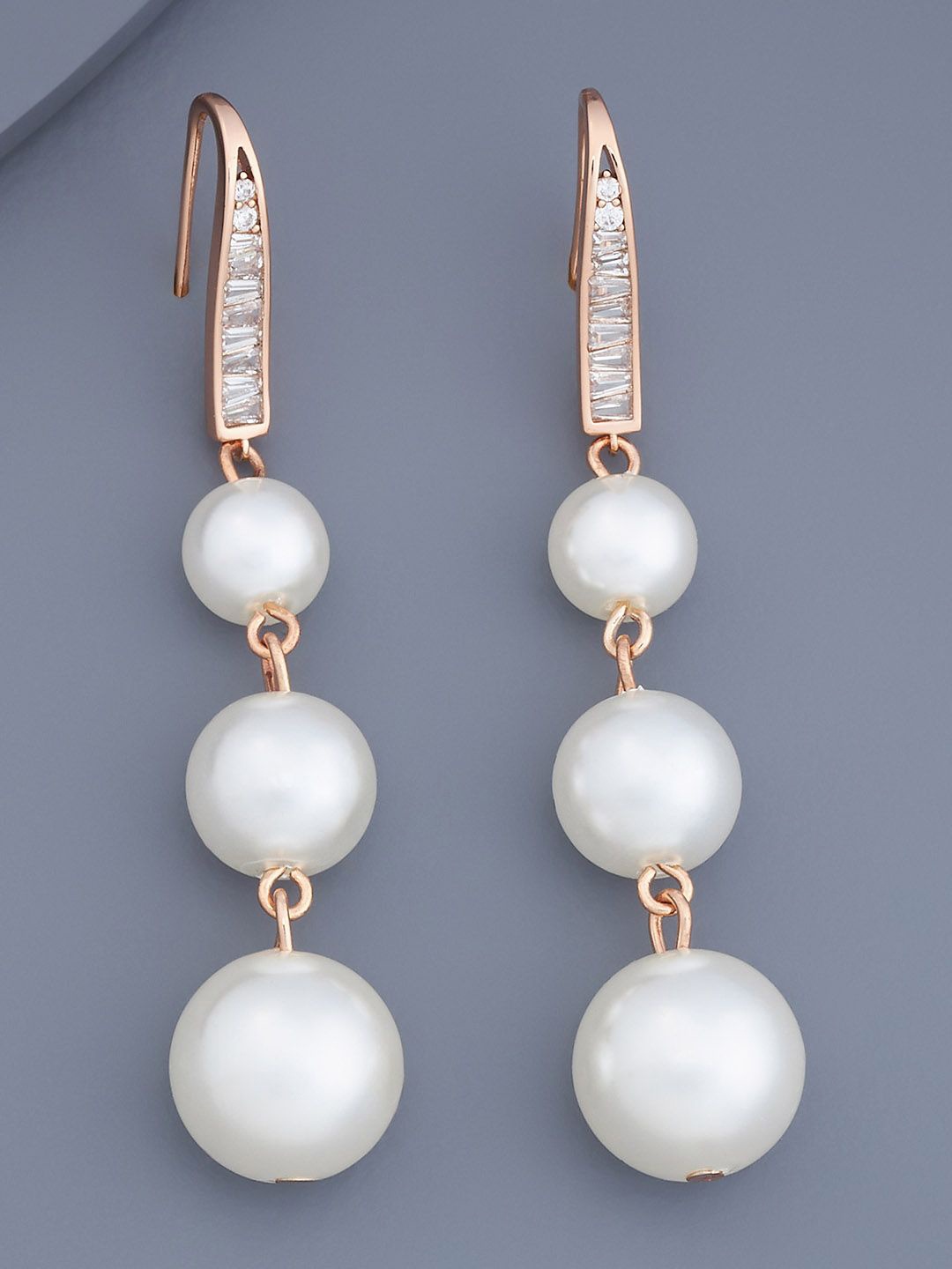 

Kushal's Fashion Jewellery Spherical Drop Earrings, White
