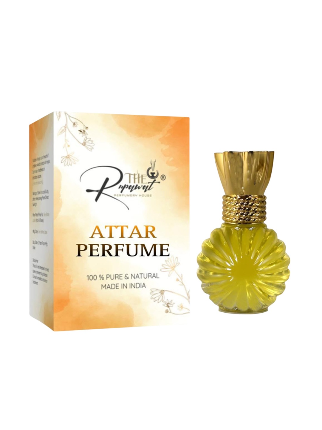 

THE RUPAWAT Perfumery House Blushing Roses Premium 100% Natural Alcohol Free Attar- 12 ml, Transparent