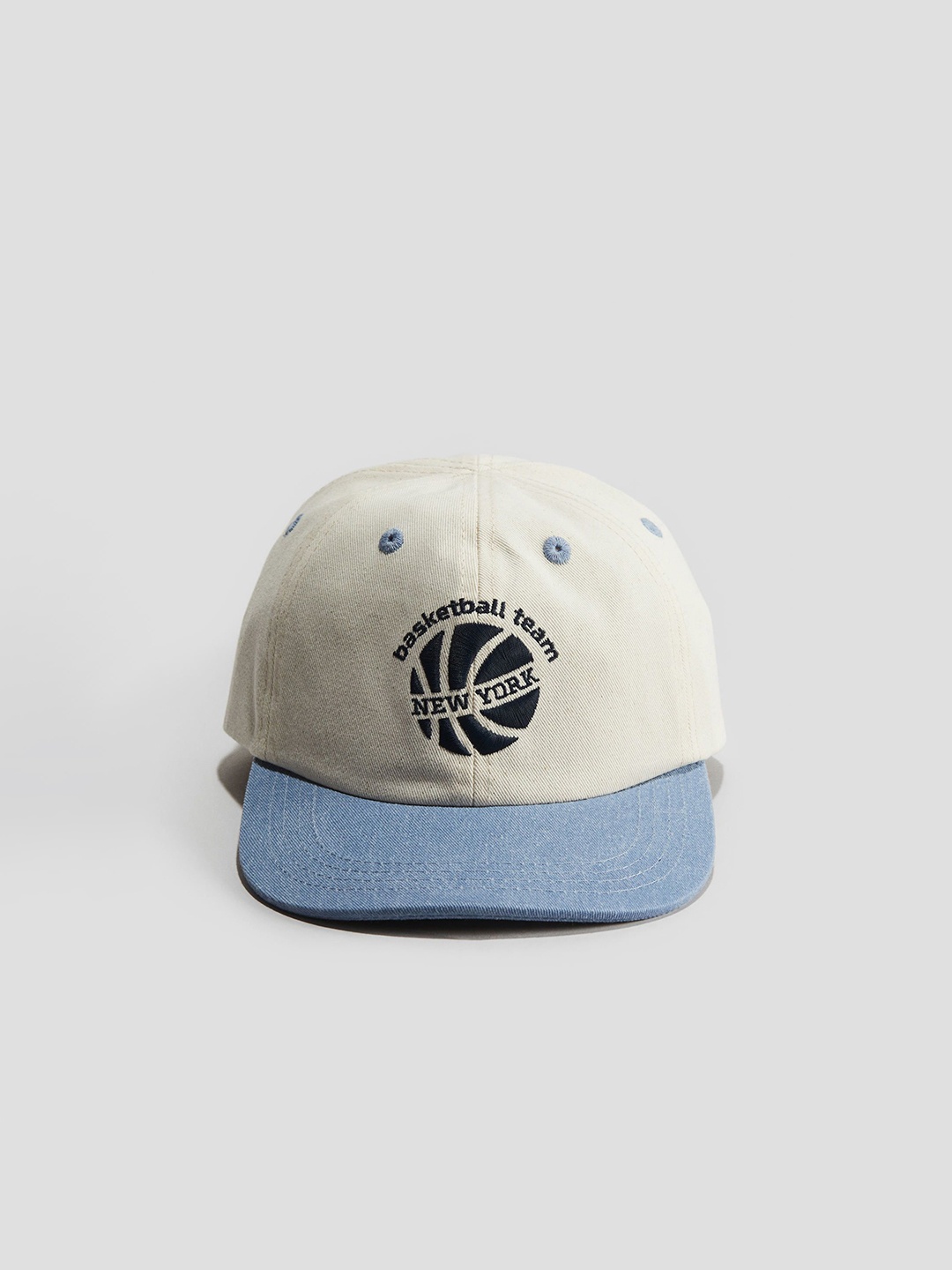 

H&M Boys Embroidery-Detail Twill Cap, White