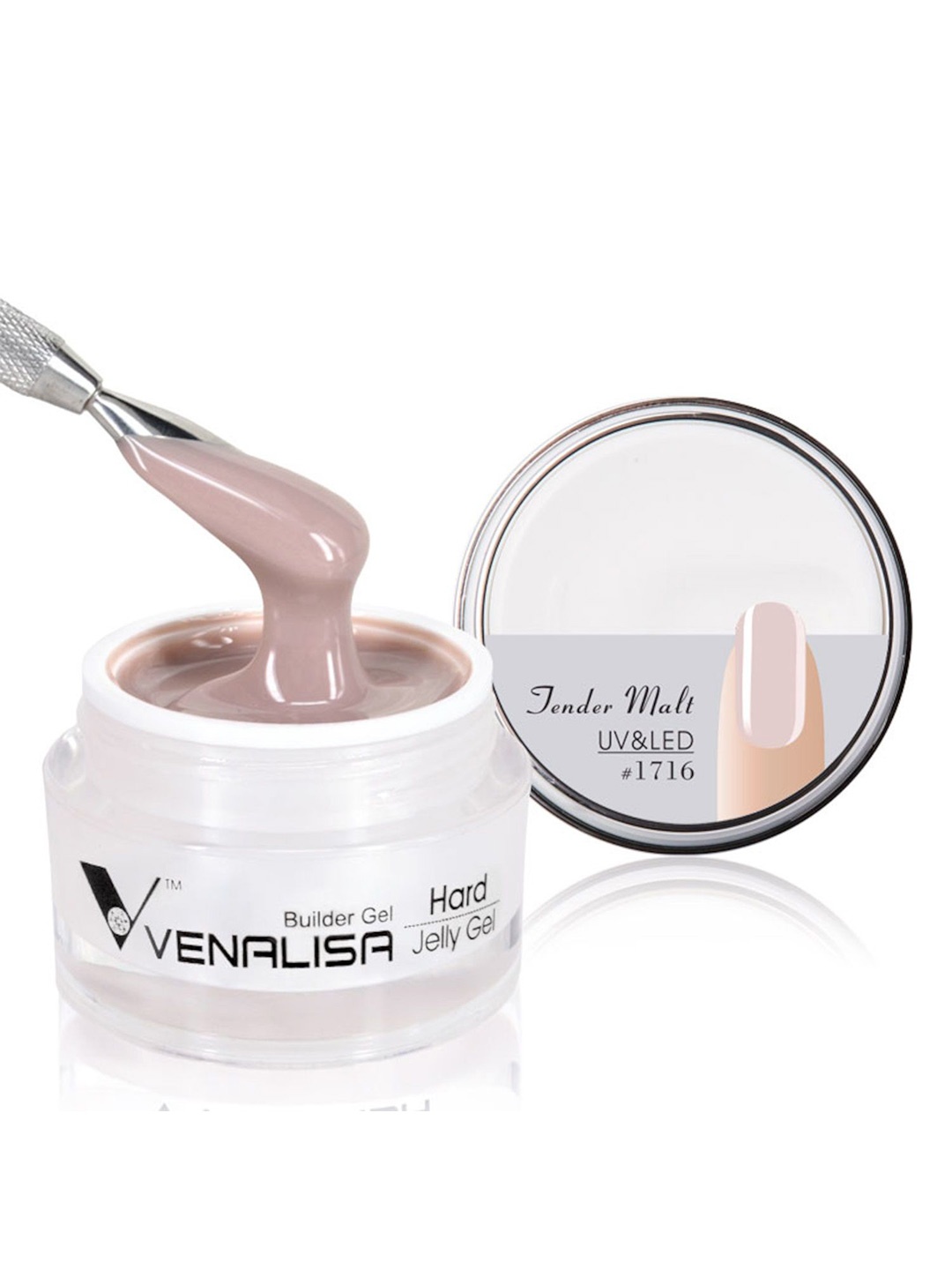 

VENALISA UV Sculpture Nail Extension Hard Jelly Builder Gel -15 ml - Tender Malt 1716, Pink