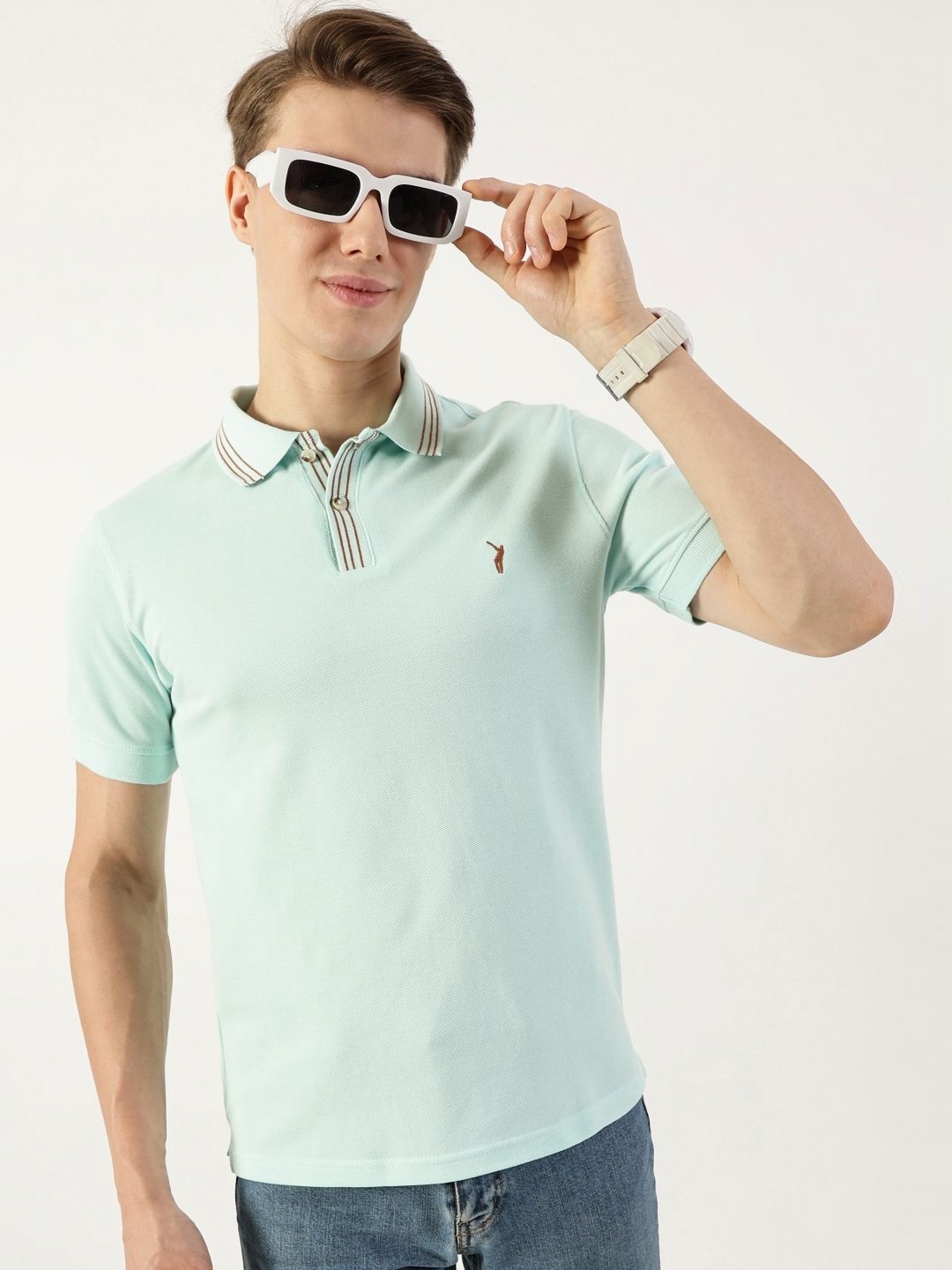 

Thomas Scott Men Polo Collar T-shirt, Blue