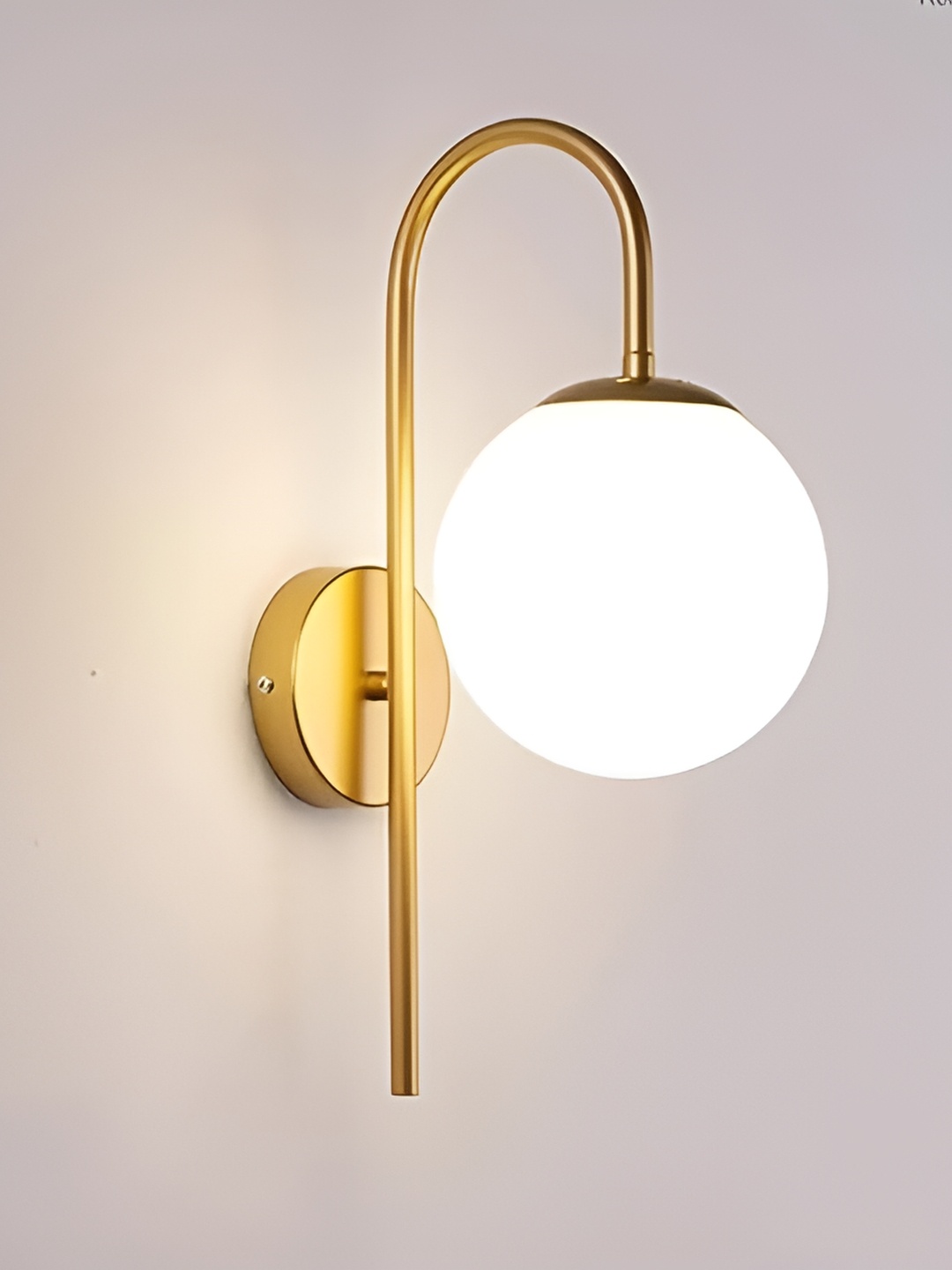 

Raptors Gold-Toned & White Metal Contemporary Abstract Shaped Shaped Wall Lamp
