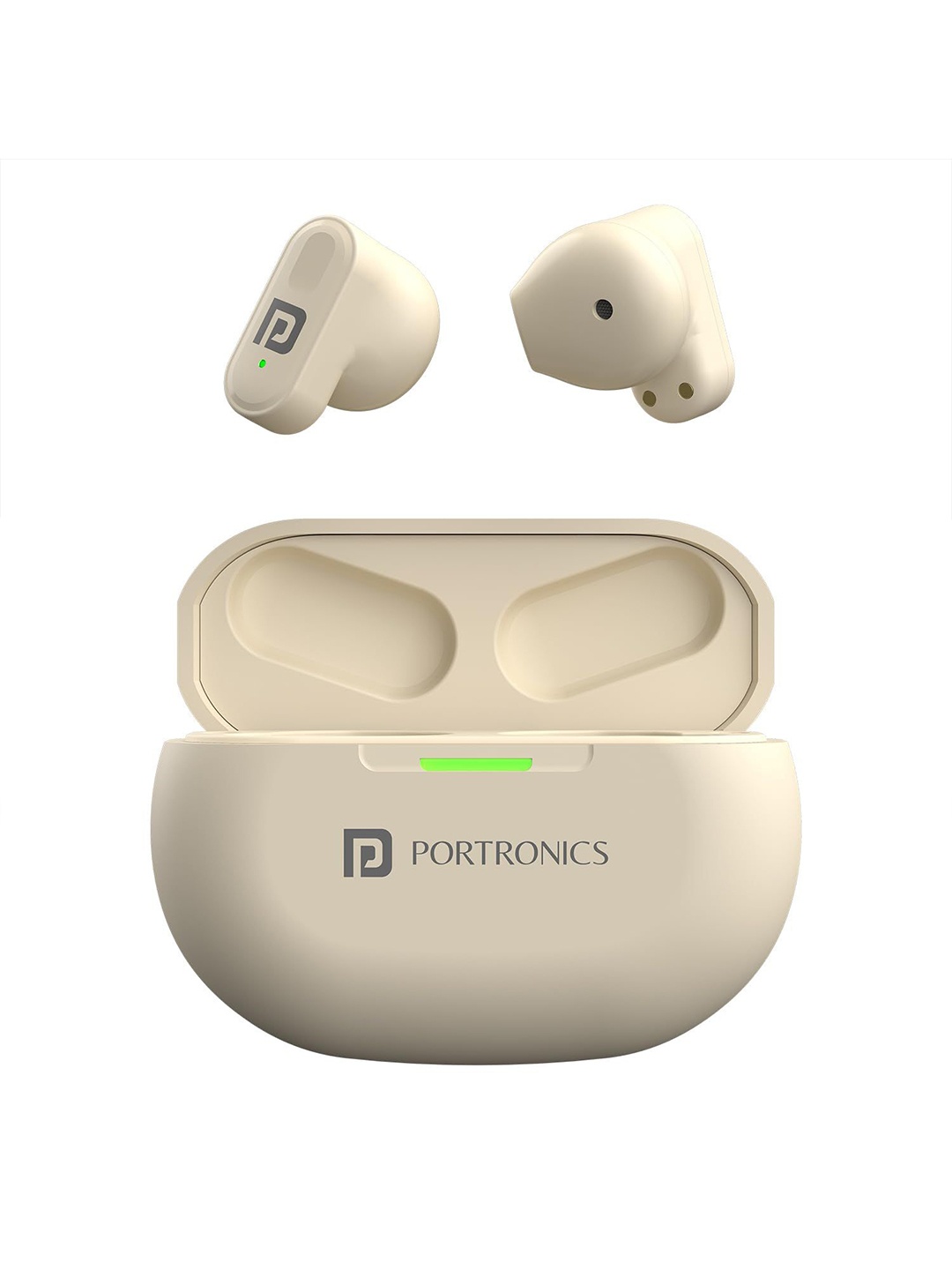 

Portronics Harmonics Twins S17 In Ear TWS Earbuds With Touch Control, Beige