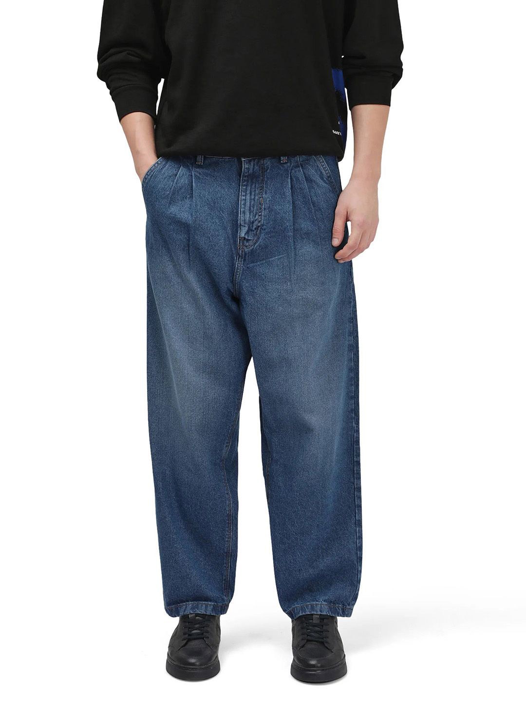 

RARE RABBIT Men Comfort Fit Light Fade Stretchable Jeans, Blue