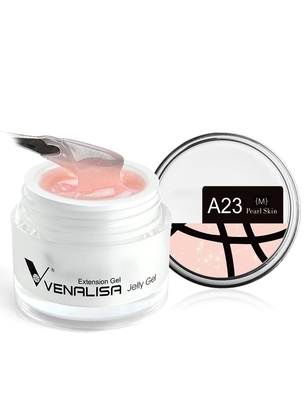 

VENALISA UV Sculpture Nail Extension Hard Jelly Builder Gel - 30 ml - Pearl Skin A23 (M), Pink