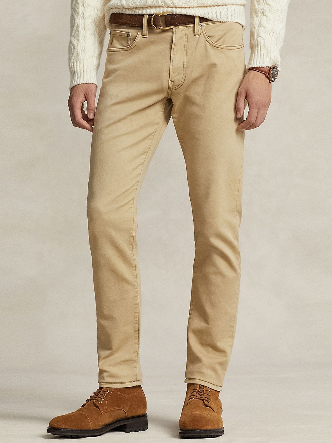 

Polo Ralph Lauren Men Slim Fit Casual Trousers, Beige