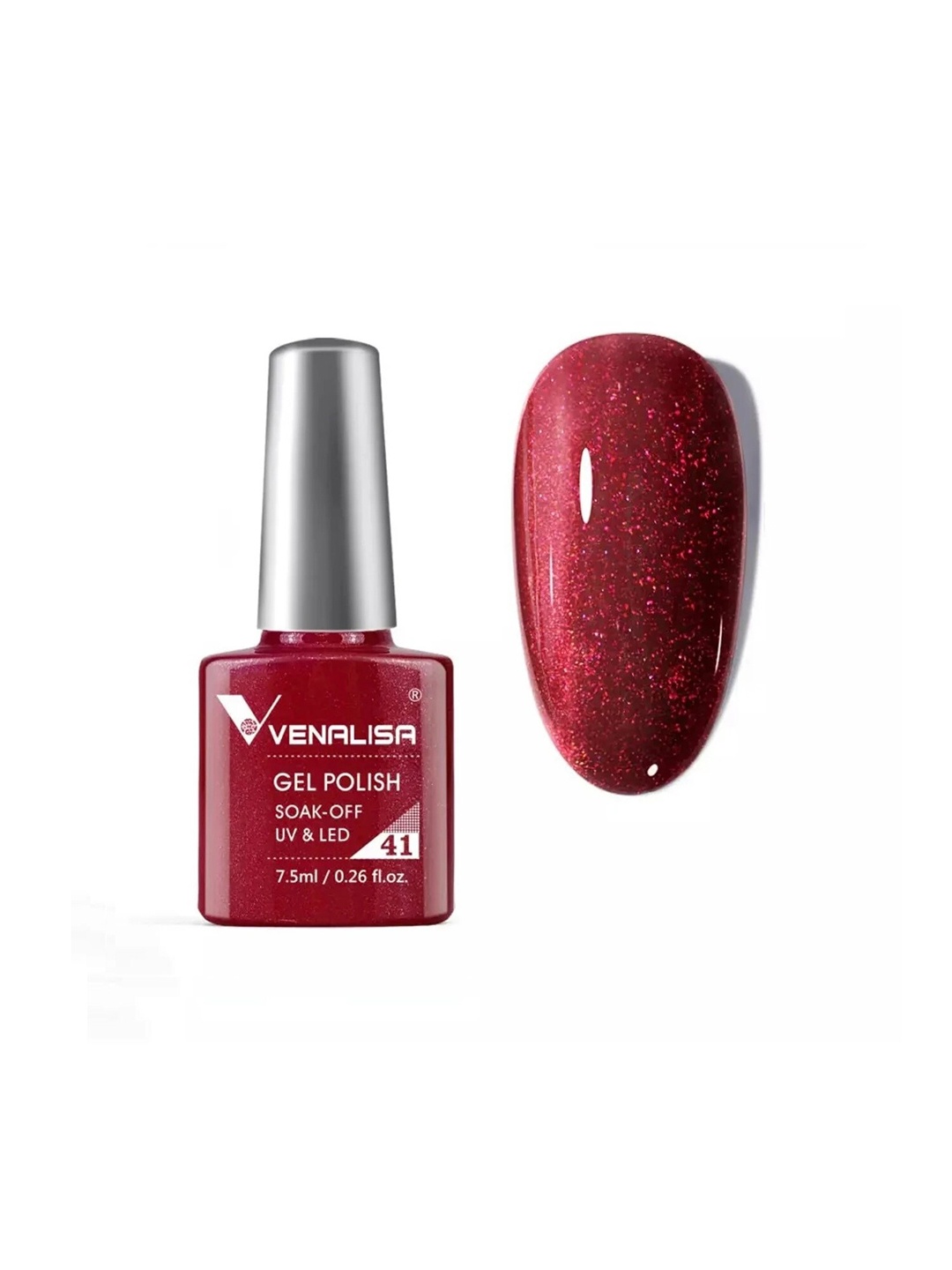 

VENALISA Soak-Off UV LED Long-Wearing Gel Nail Polish - Shade 41, Maroon