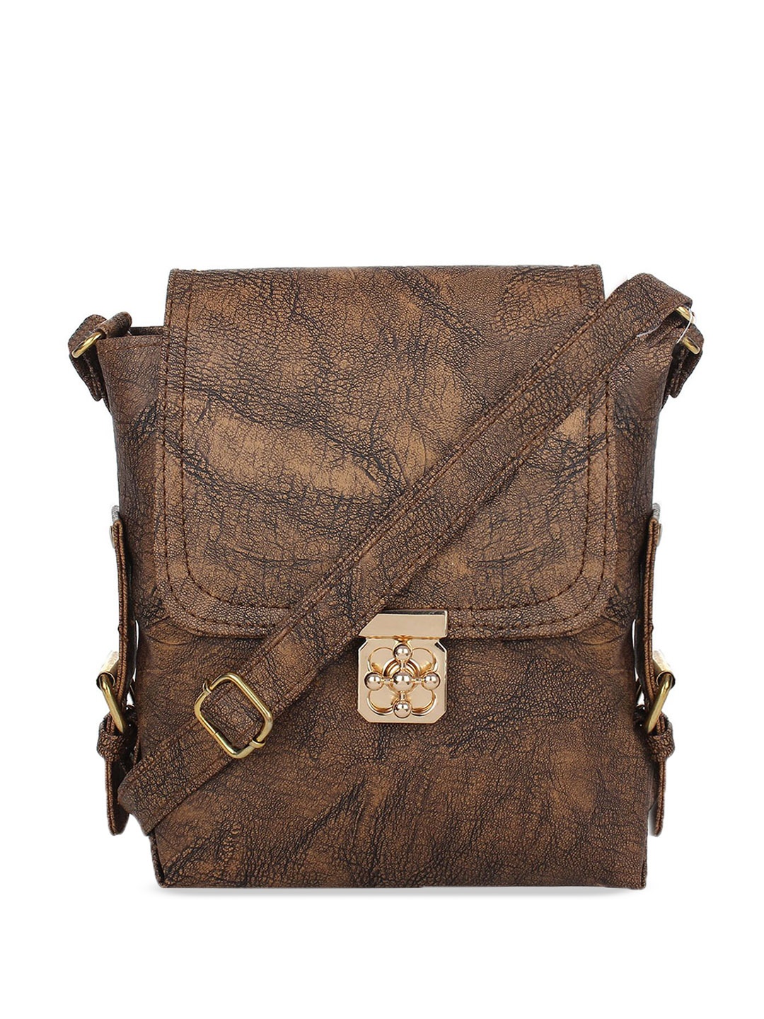 

DressBerry PU Structured Shoulder Bag, Brown