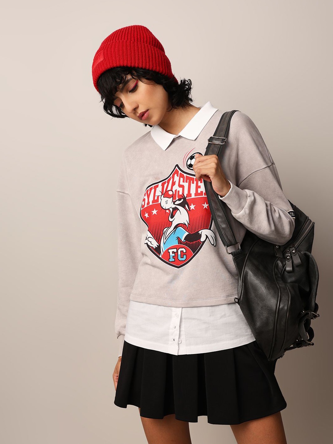 

ONLY Women Printed Sweatshirt, Grey