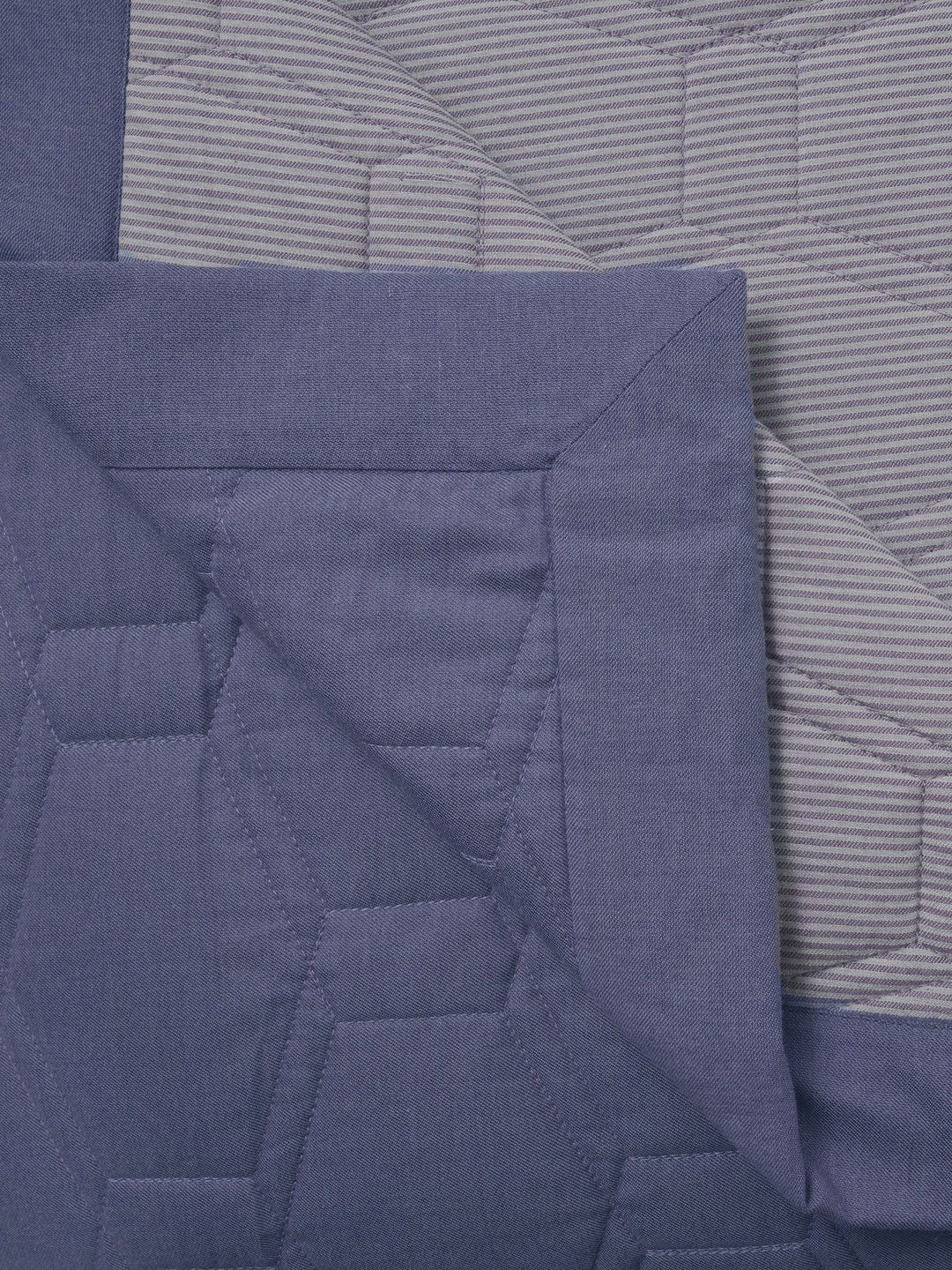 

MASPAR Cotsmere Pin Stripe Blue 110 GSM Cotton Single Bed Quilts