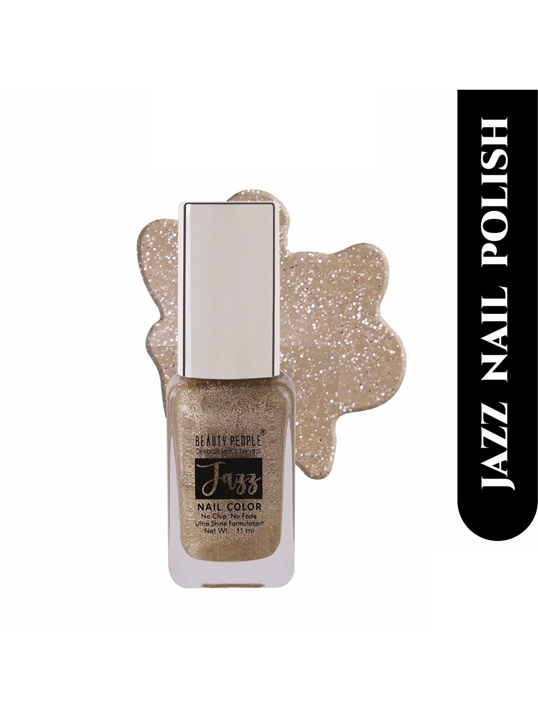 

Beauty People Jazz Nail Color With Ultra Shine Formula 11ml - Pearl Glitter BP54, Beige