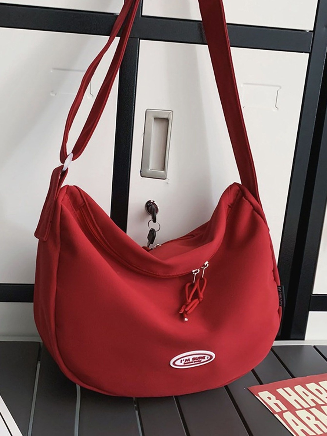 

StyleCast Red Structured Shoulder Bag