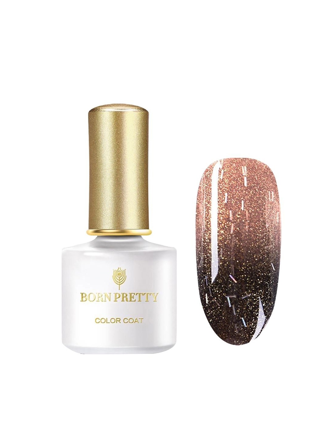 

BORN PRETTY Color Coat Color Changing Gel Nail Polish - 6 ml - TG09, Brown