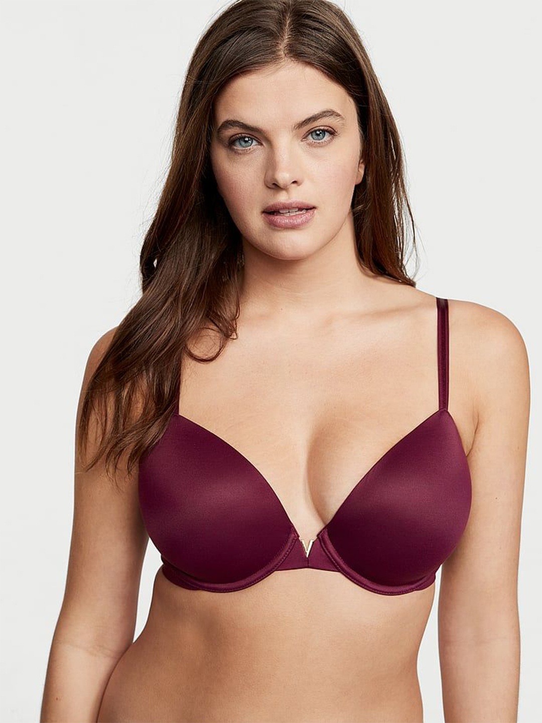 

Victoria's Secret Bra Medium Coverage Underwired Lightly Padded, Burgundy