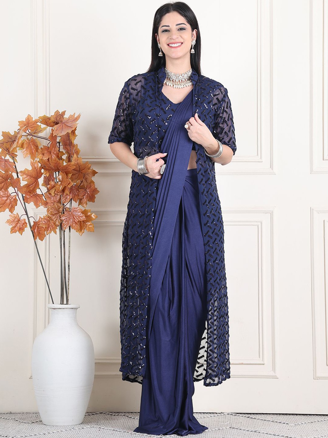 

Grancy Ready to Wear Saree, Blue