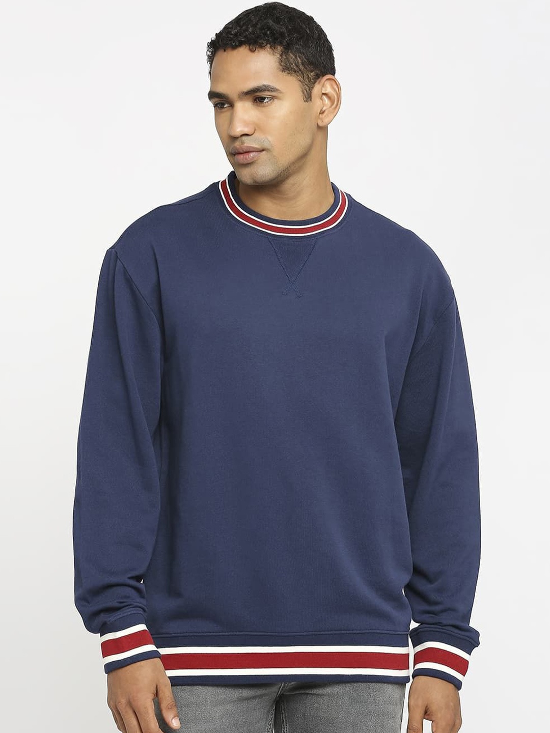 

Basics Men Sweatshirt, Navy blue