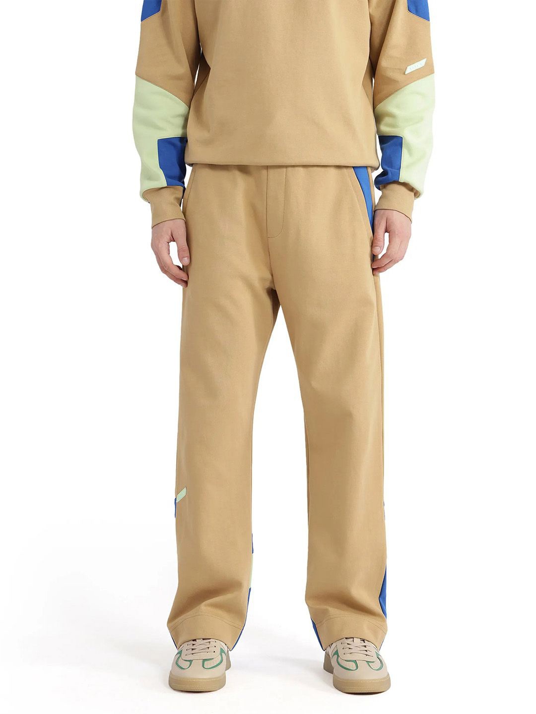 

RARE RABBIT Men Mid-Rise Track Pants, Beige