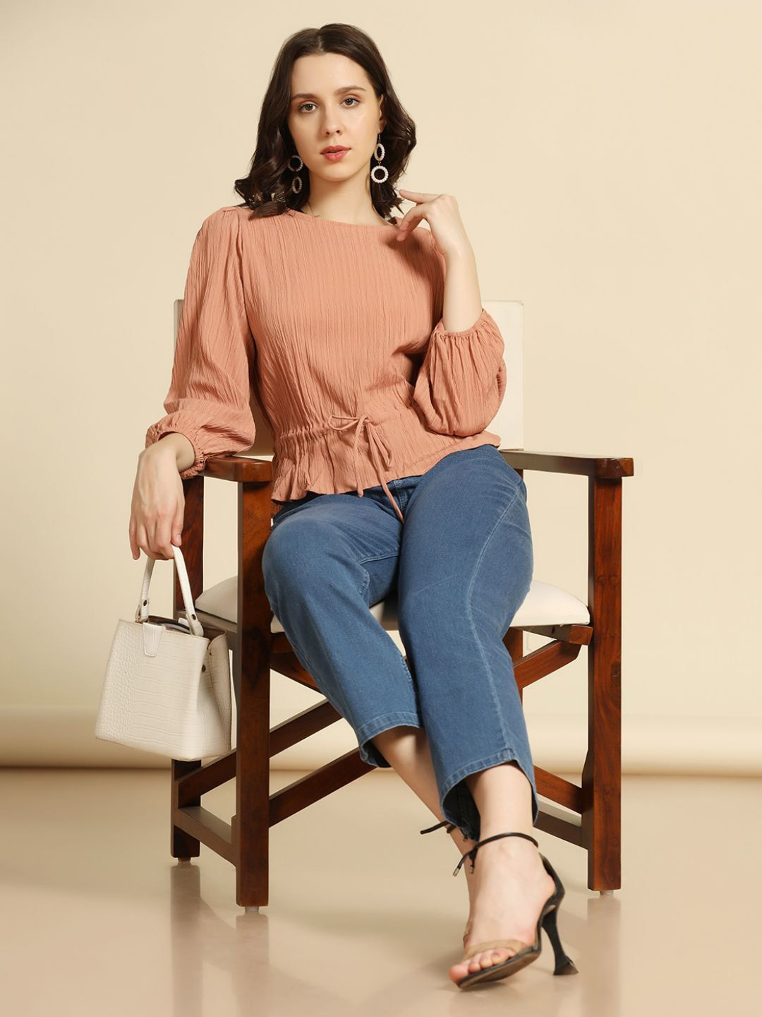 

Oh Rare Bell Sleeve Top, Peach