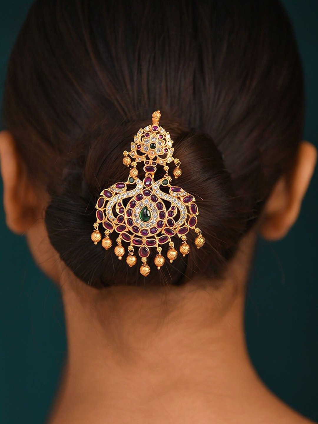 

JAYPORE Women French Barrette, Gold