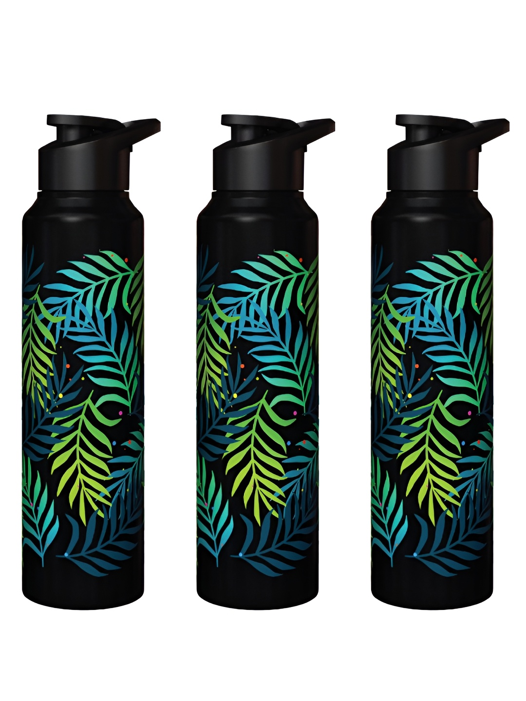 

Speedex Black & Green 3 Pieces Tropical Printed Stainless Steel Water Bottle 1L