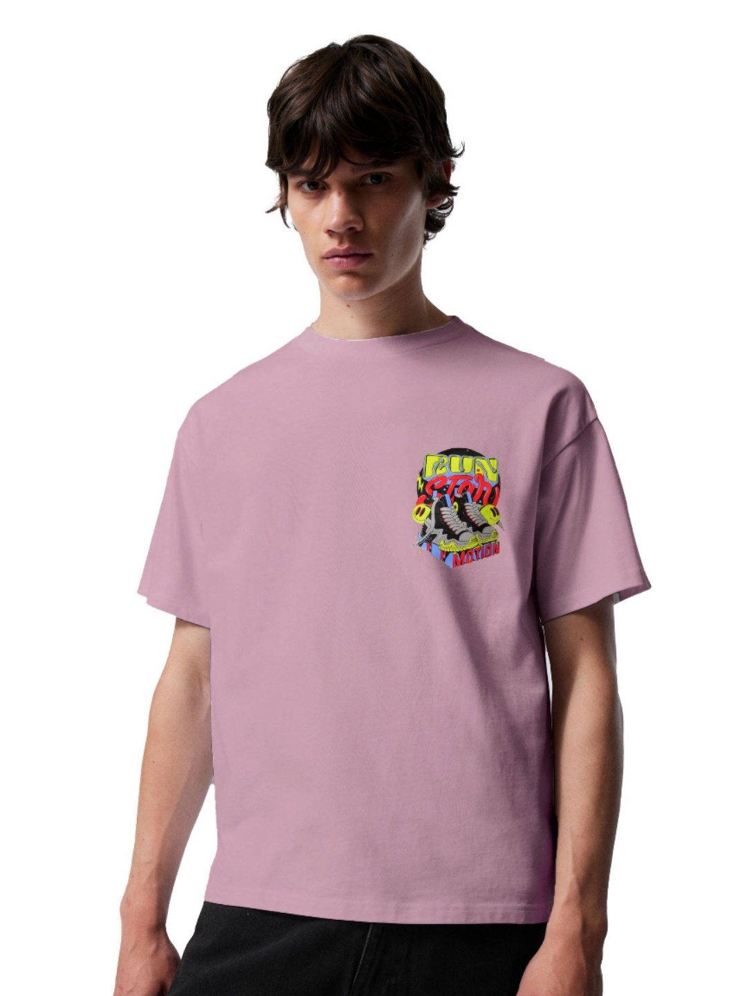 

SONIBROS Men V-Neck T-shirt, Pink