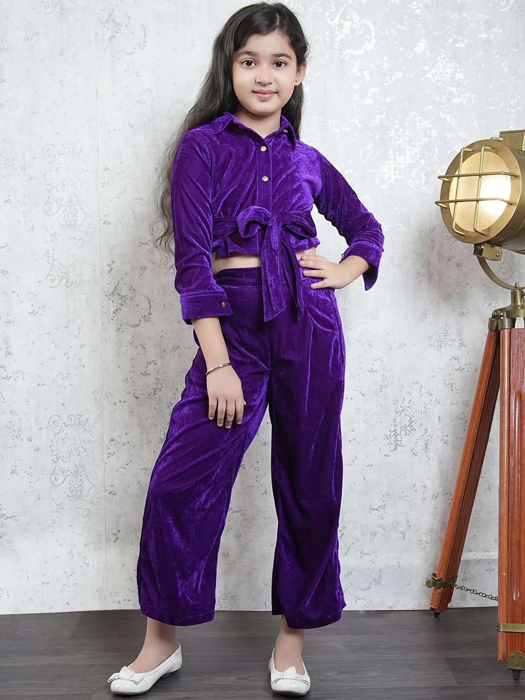 

RANJ Girls Shirt & Trousers Clothing Set, Purple